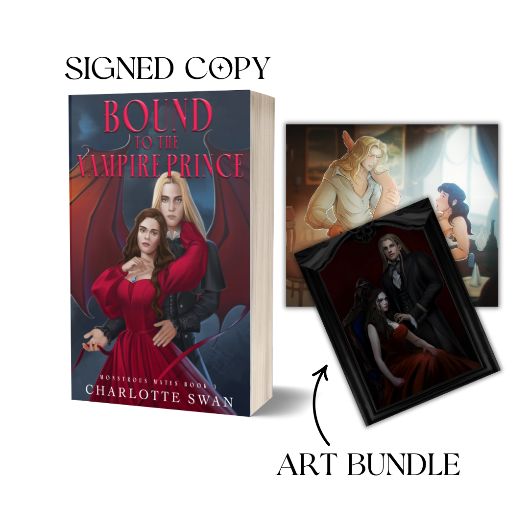 PRE-ORDER Bound to the Vampire Prince Signed Copy + Art Bundle!