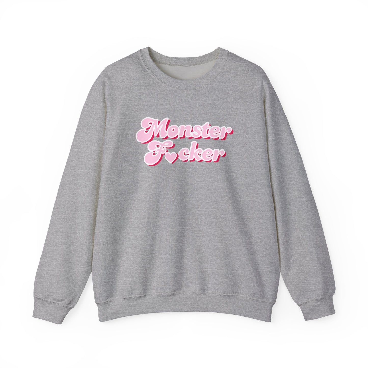 Monster F*cker Pink Script Crewneck