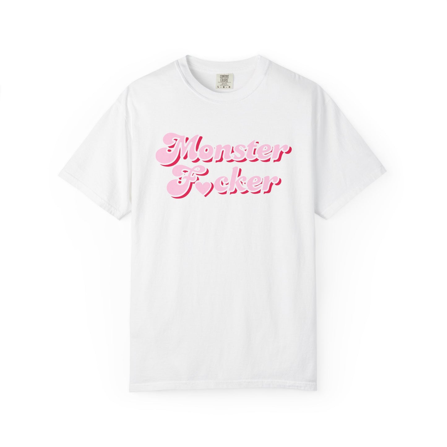 Monster F*cker T-Shirt — Pink Retro Script Graphic Tee