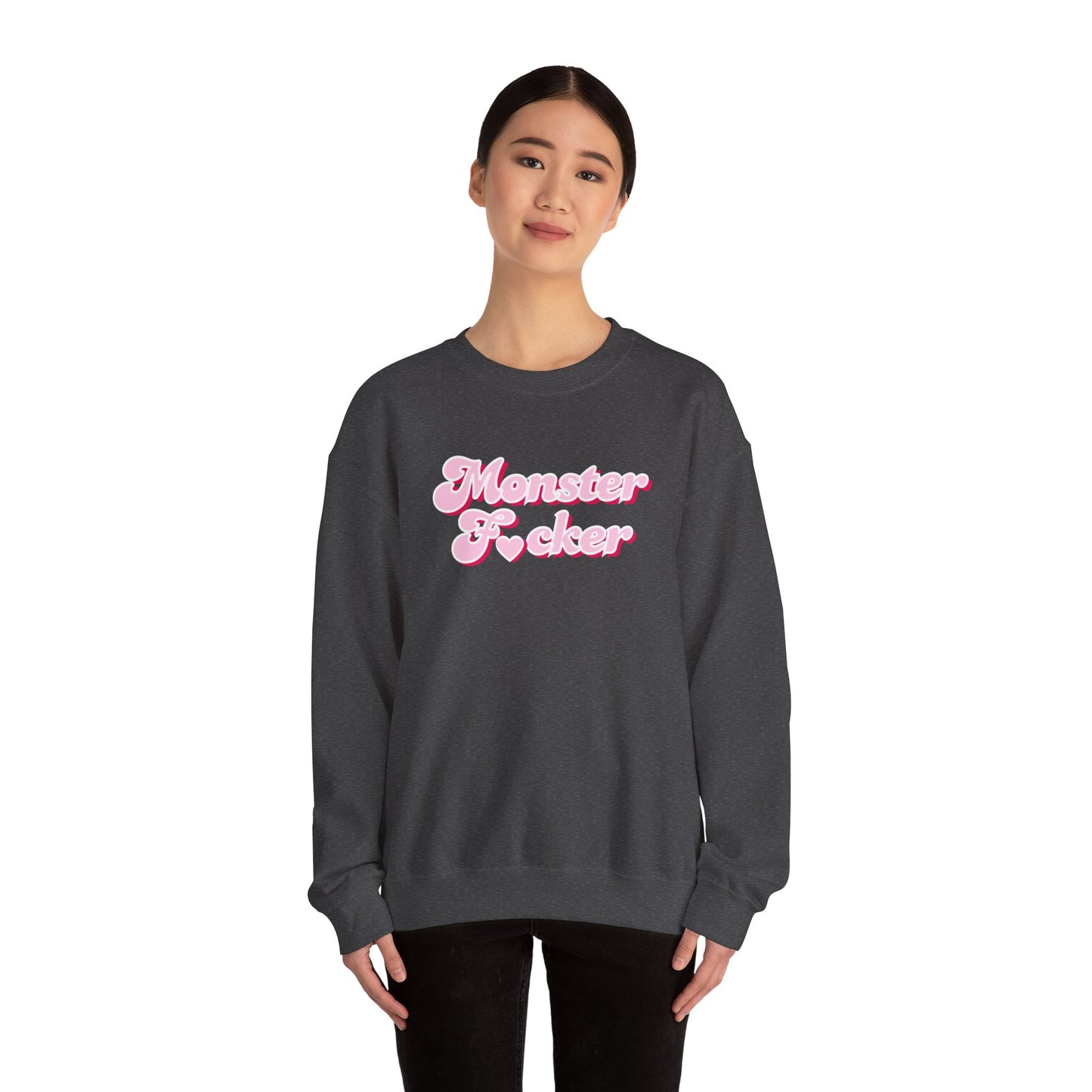 Monster F*cker Pink Script Crewneck