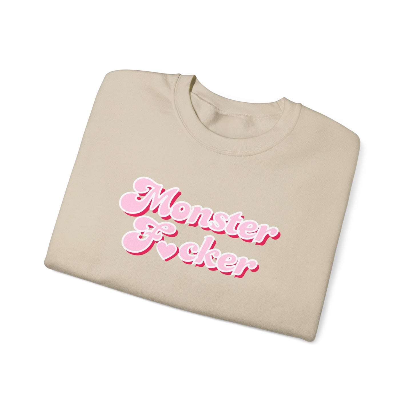 Monster F*cker Pink Script Crewneck