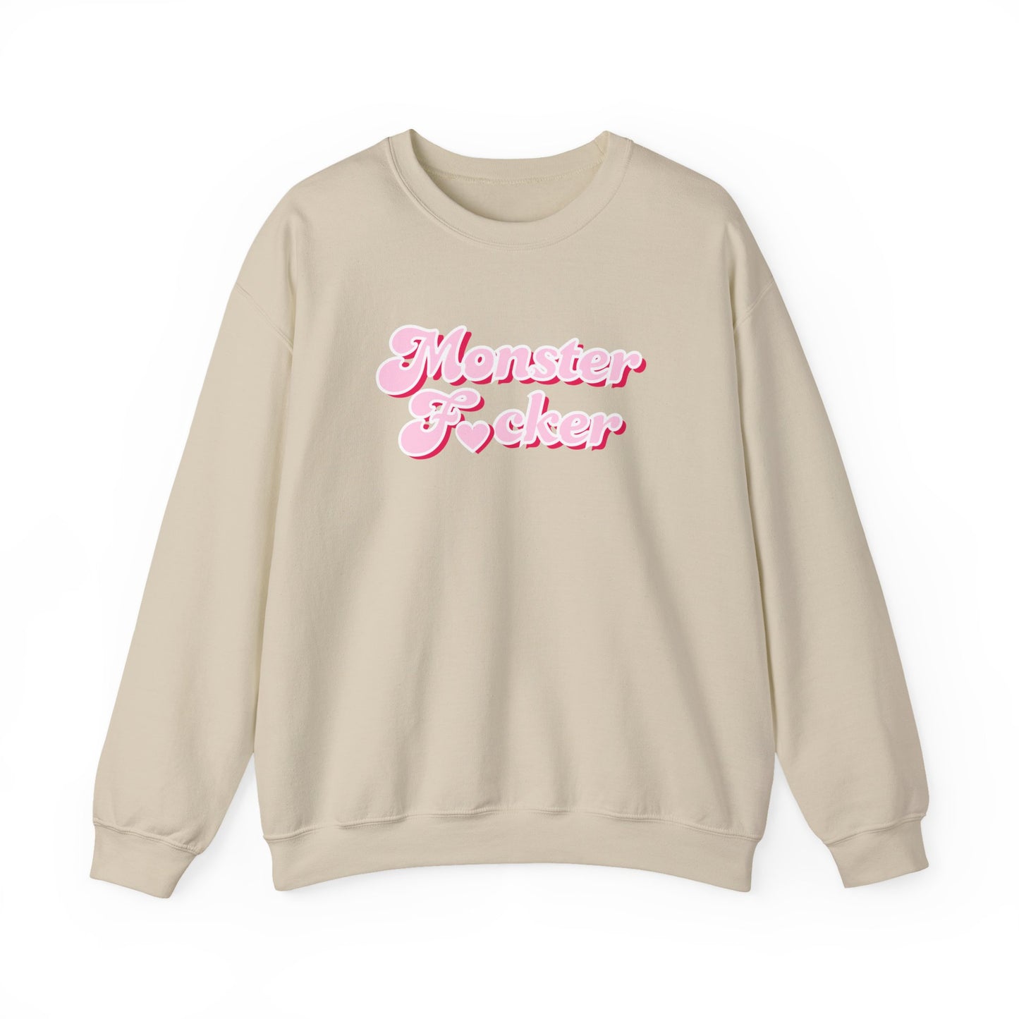 Monster F*cker Pink Script Crewneck