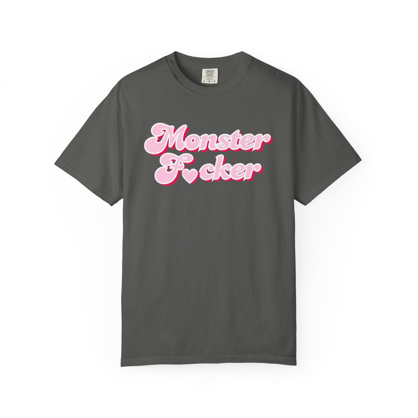 Monster F*cker T-Shirt — Pink Retro Script Graphic Tee