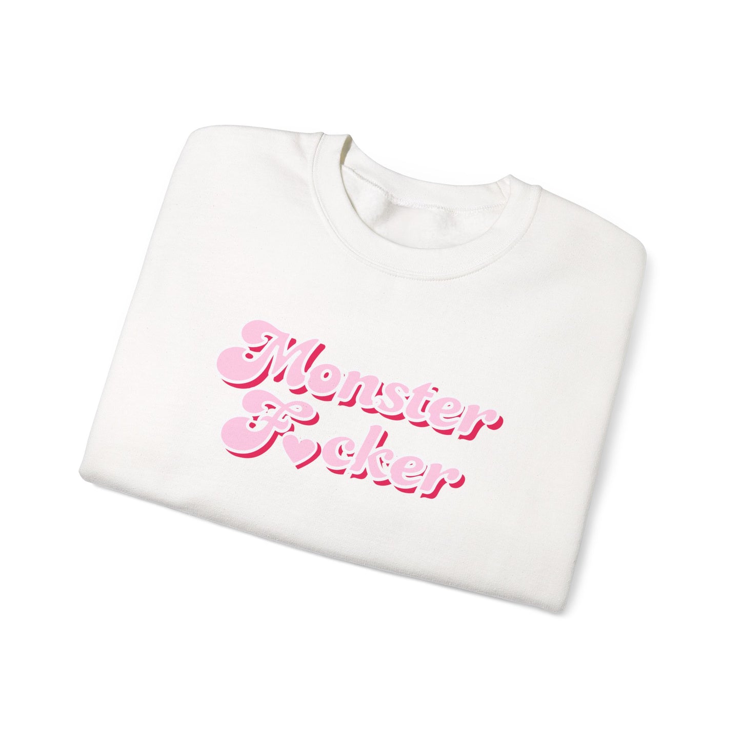 Monster F*cker Pink Script Crewneck