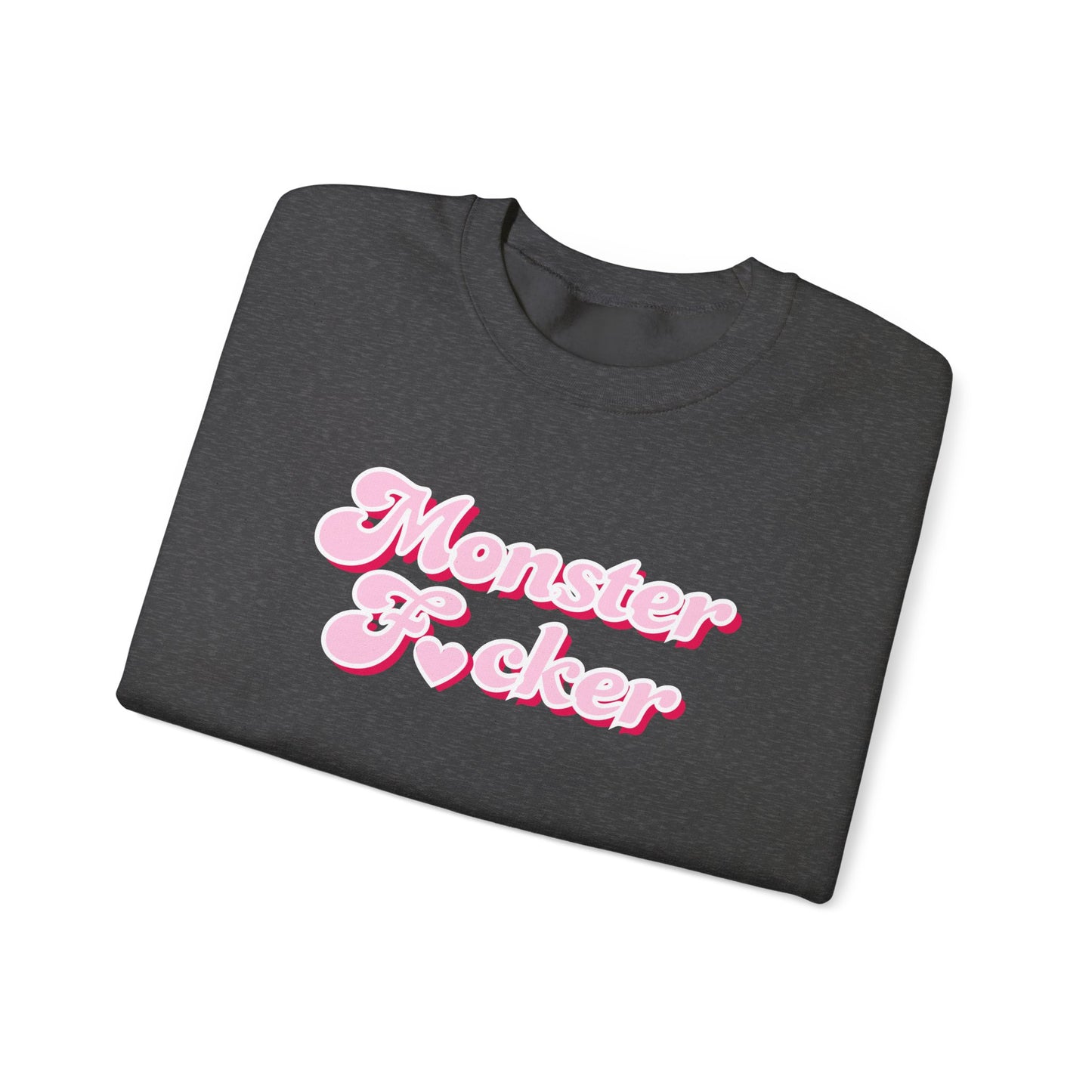 Monster F*cker Pink Script Crewneck