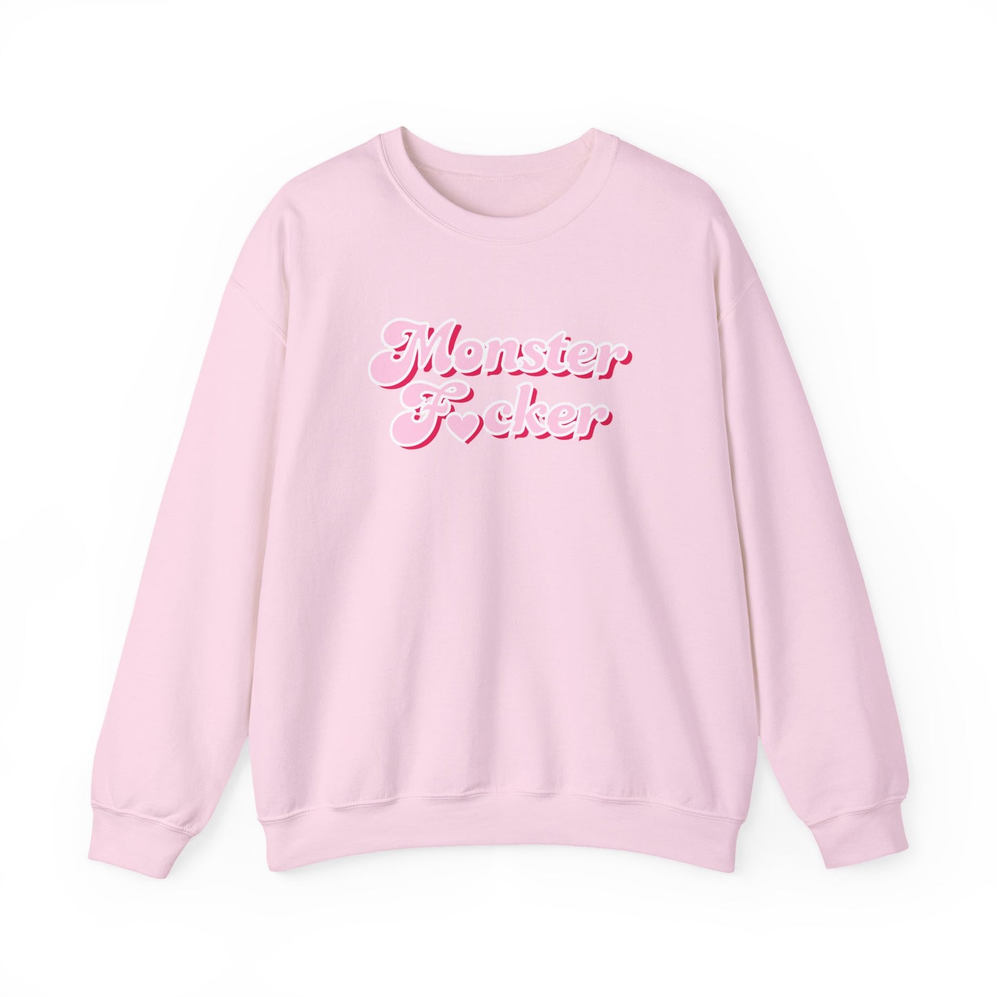 Monster F*cker Pink Script Crewneck