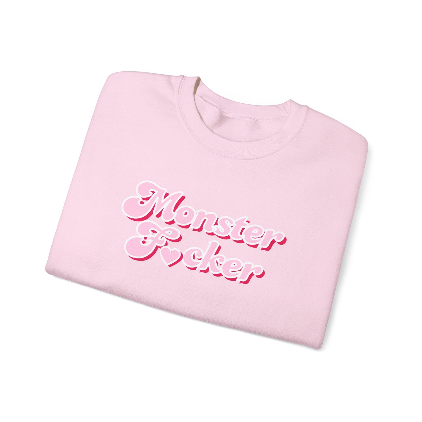 Monster F*cker Pink Script Crewneck