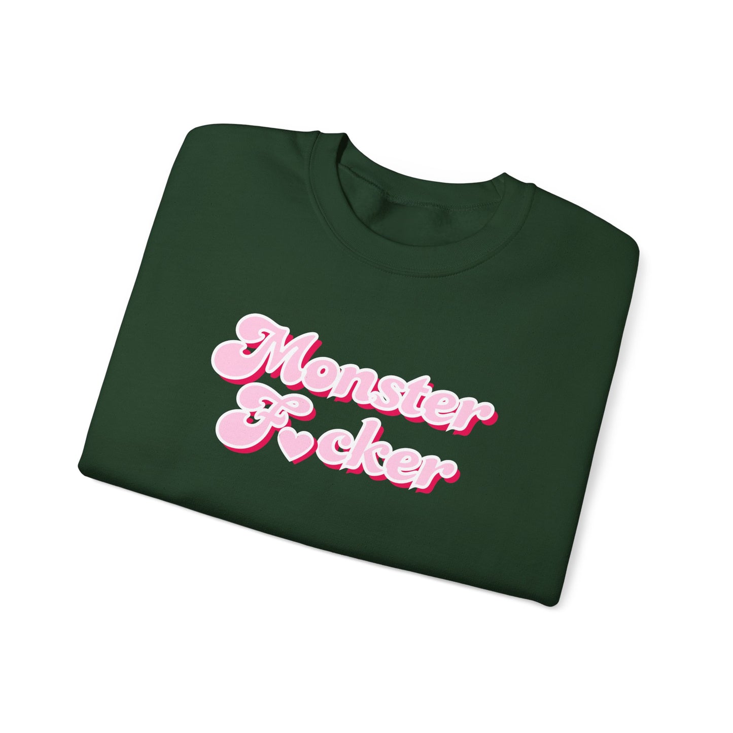 Monster F*cker Pink Script Crewneck