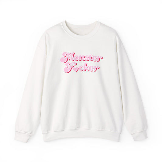 Monster F*cker Pink Script Crewneck