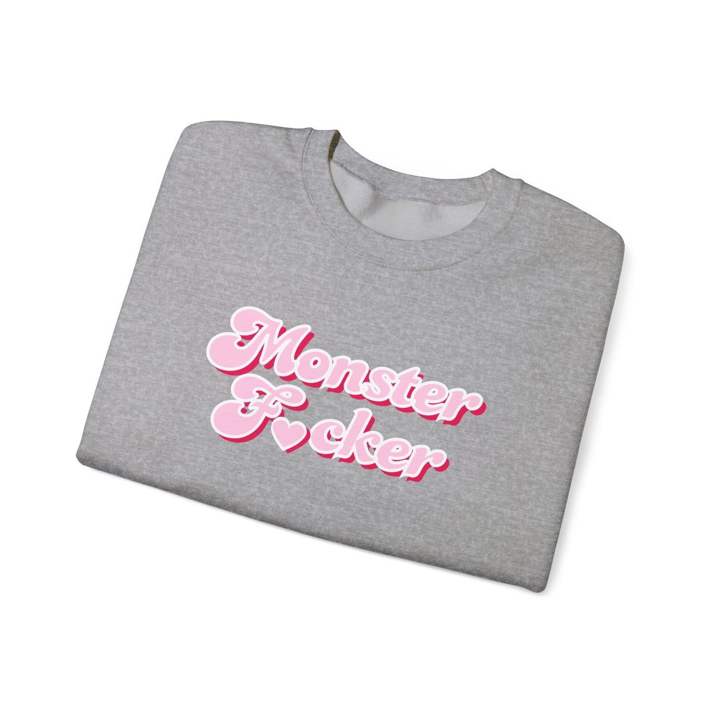 Monster F*cker Pink Script Crewneck